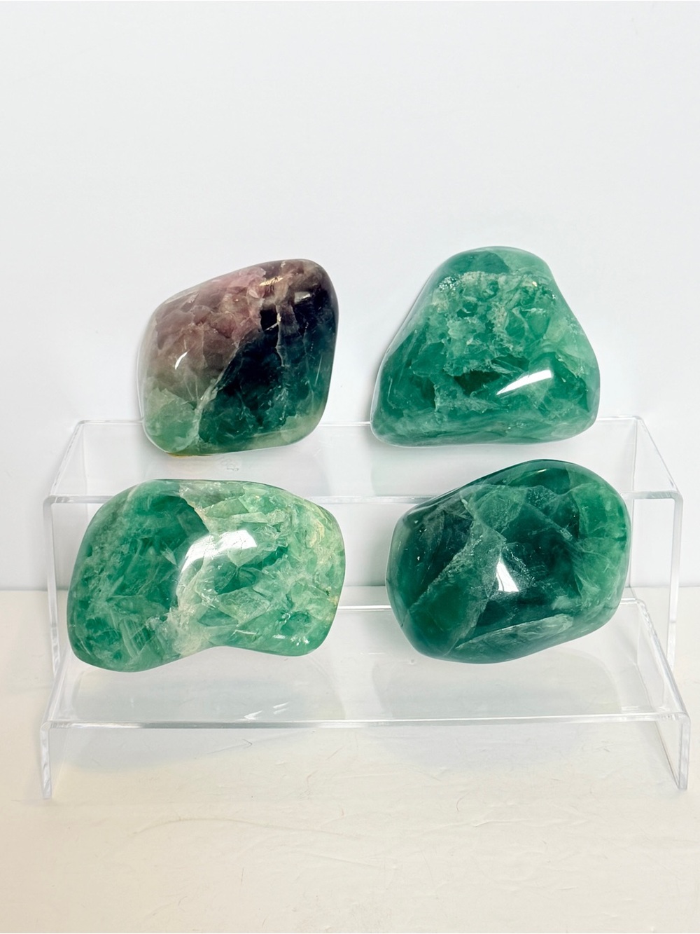 Choice Stunning Fluorite Freeforms 2.25–2.55 lb Polished Crystal Specimens
